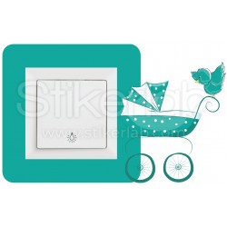 Baby shower stiker oko prekidaca